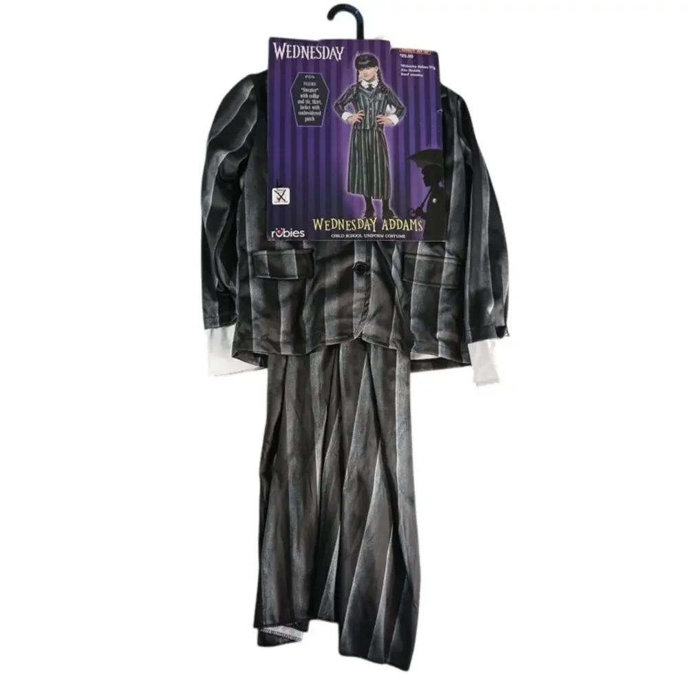 Wednesday Addams Costume Girls Large School Uniform Halloween Dress Target NWT